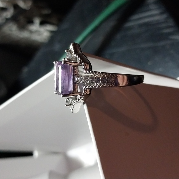 Purple Crystal Stone Ring - Picture 2 of 2